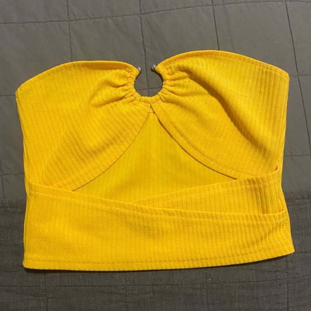 Yellow SHEIN crop top small
